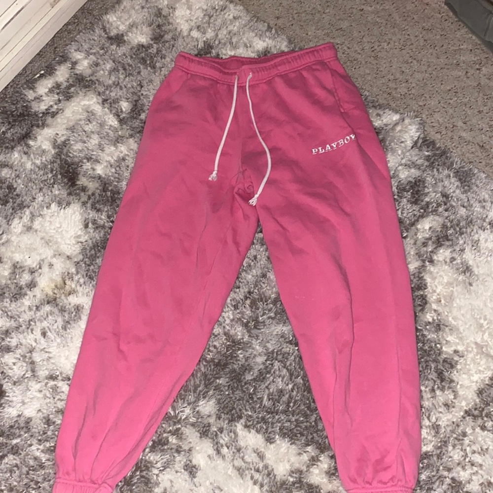 pink playboy sweatpants